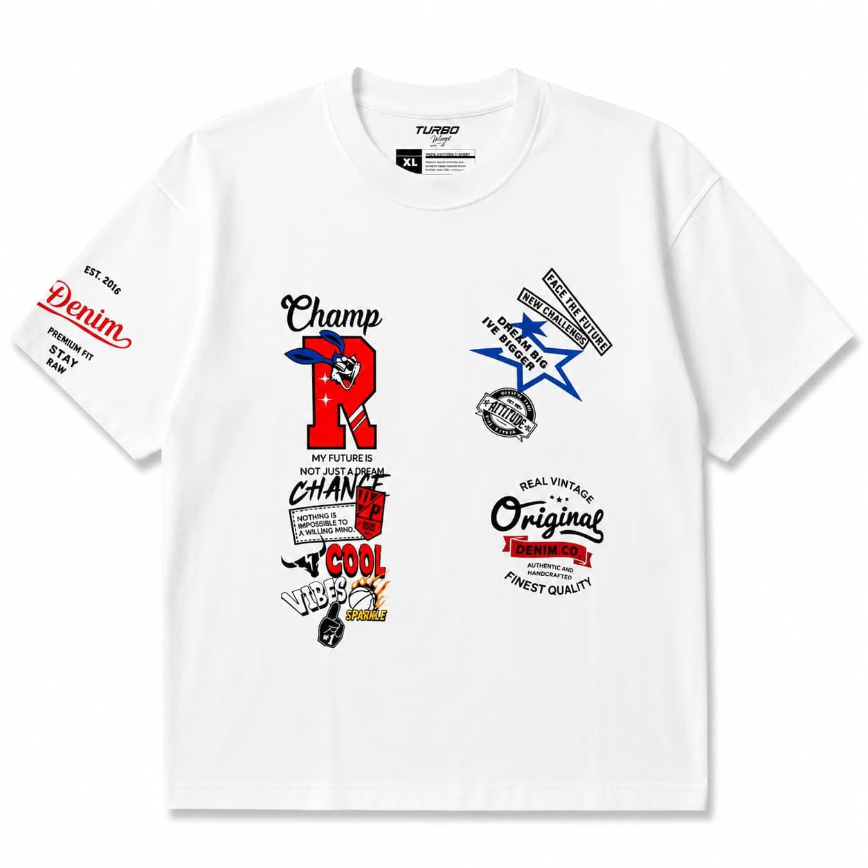 vintage champ white